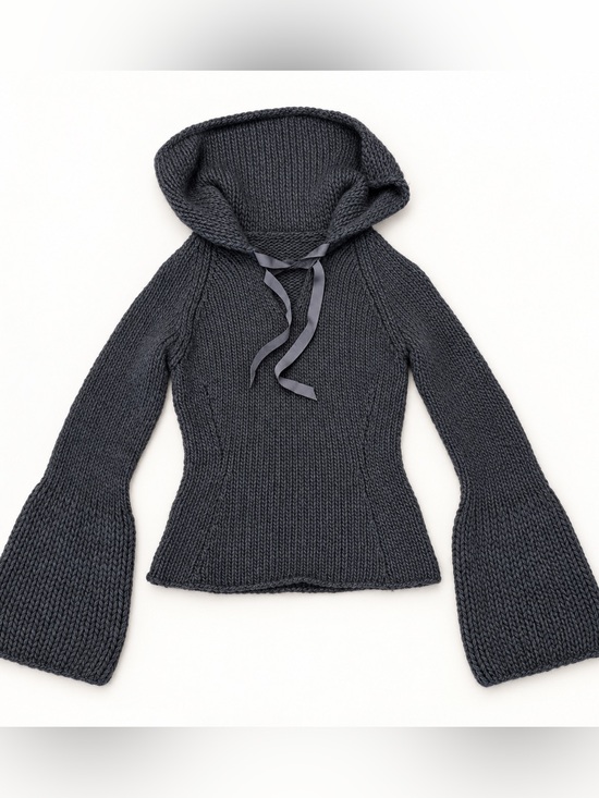 Sweaters - BOSS Hugo Boss Italian Wool Hooded Bell Sleeve Sweater.  Fits small JG